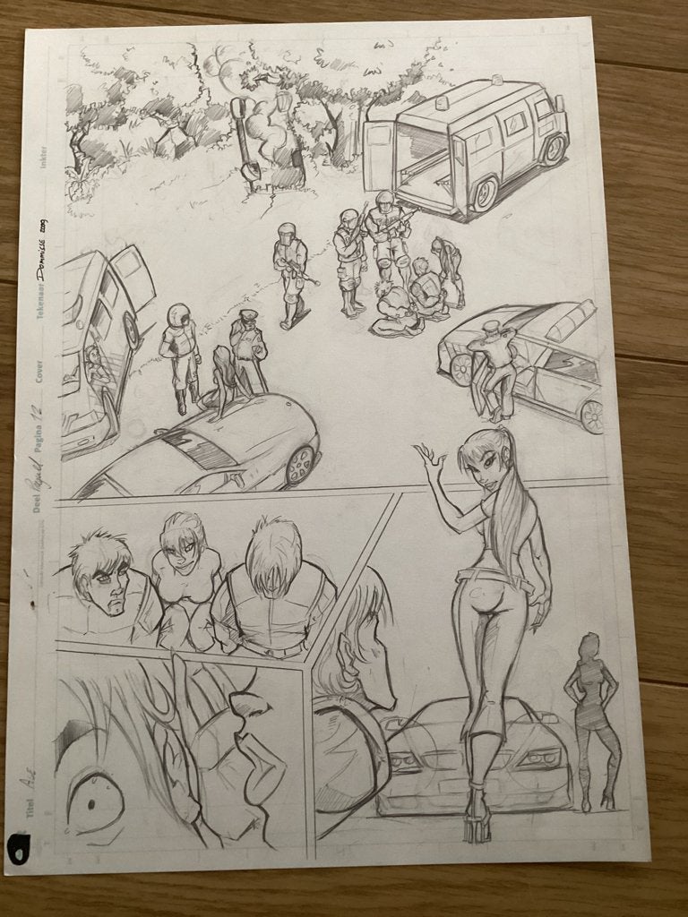 Originele pagina ACE (Drop comics, Ranjit Domisse), Eén stripboek, Ophalen of Verzenden, Zo goed als nieuw