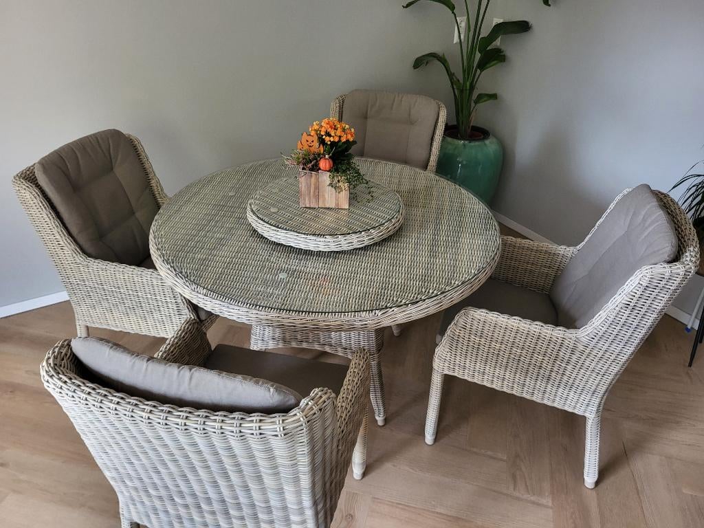 4 Seasons Outdoor Amalfi Provance tuinset, Ophalen, 4 zitplaatsen, Zo goed als nieuw, Wicker