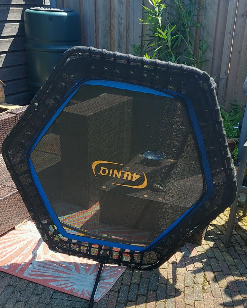 Zeshoekige fitness trampoline rebounder met handvat, Ophalen, Gebruikt