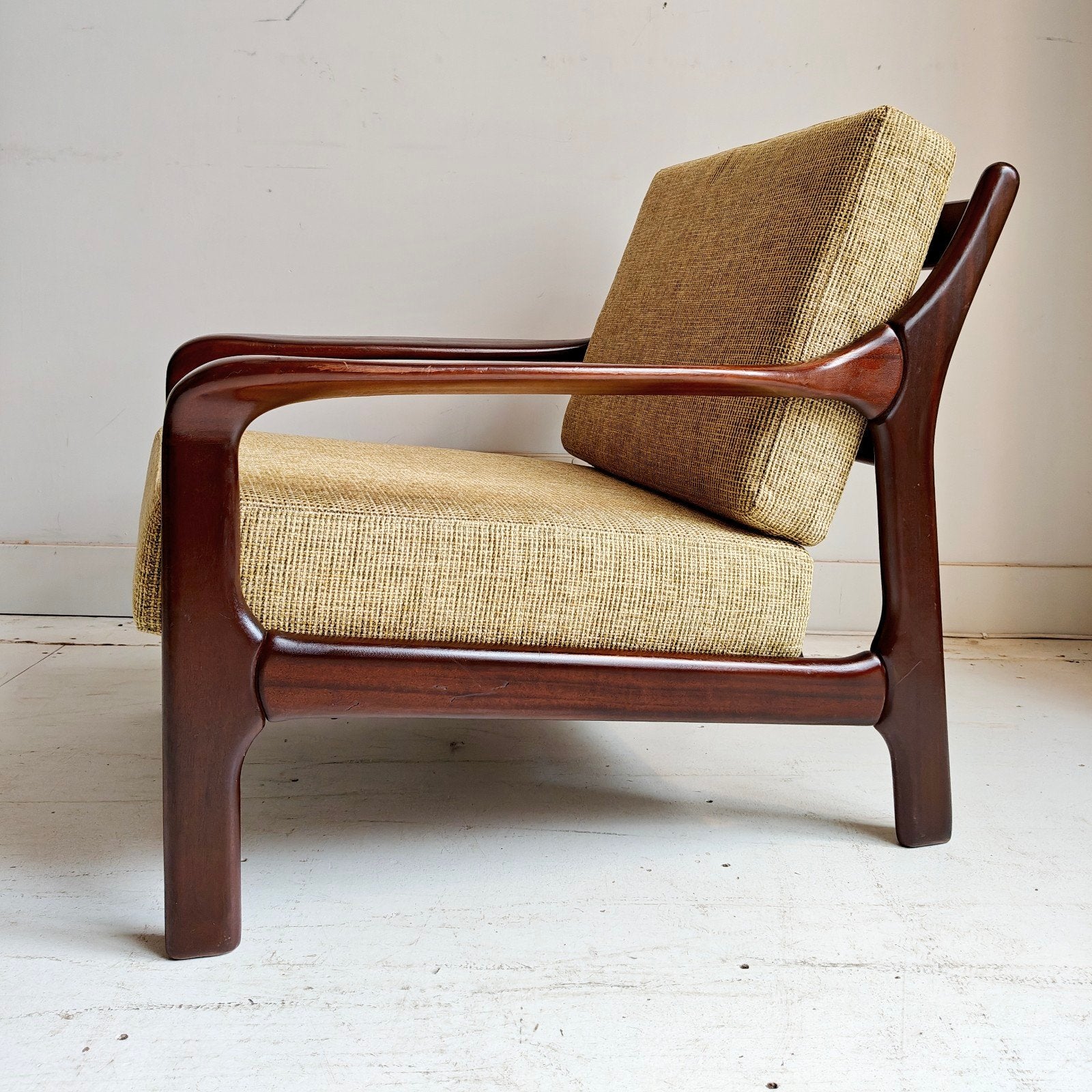 Vintage fauteuils, Ophalen, 75 tot 100 cm, Hout, 50 tot 75 cm