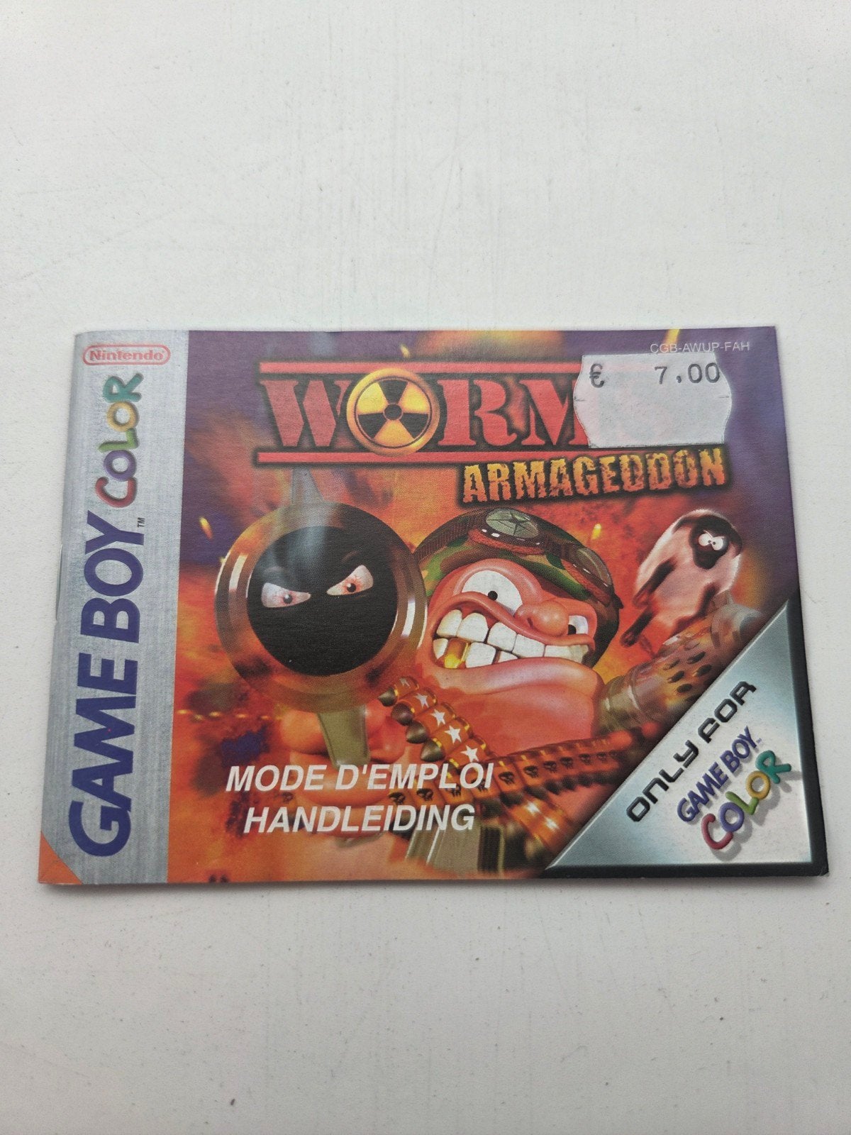 Worms Armageddon Game Boy Color Handleiding, Spelcomputers en Games, Games | Nintendo Game Boy, Gebruikt, 4, rue des Draperies, 69332 St Cyr au Mont d'Or, France