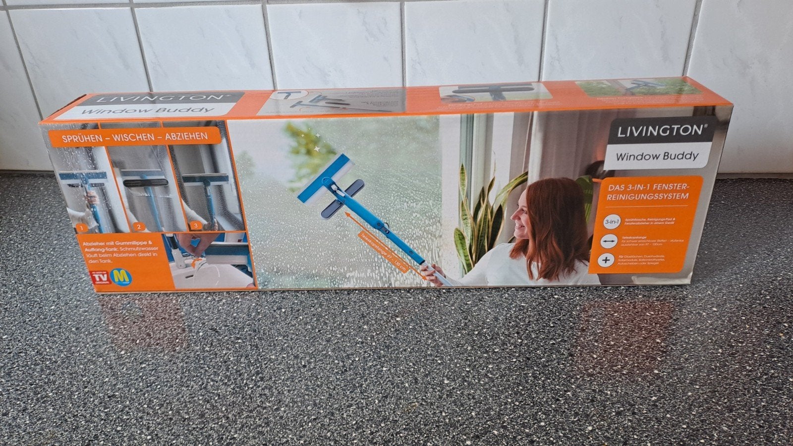 Livington Window Buddy 3-in-1 Raamreinigingssysteem, Onbekend, Livington, Ophalen of Verzenden, Raamwisser of Trekker