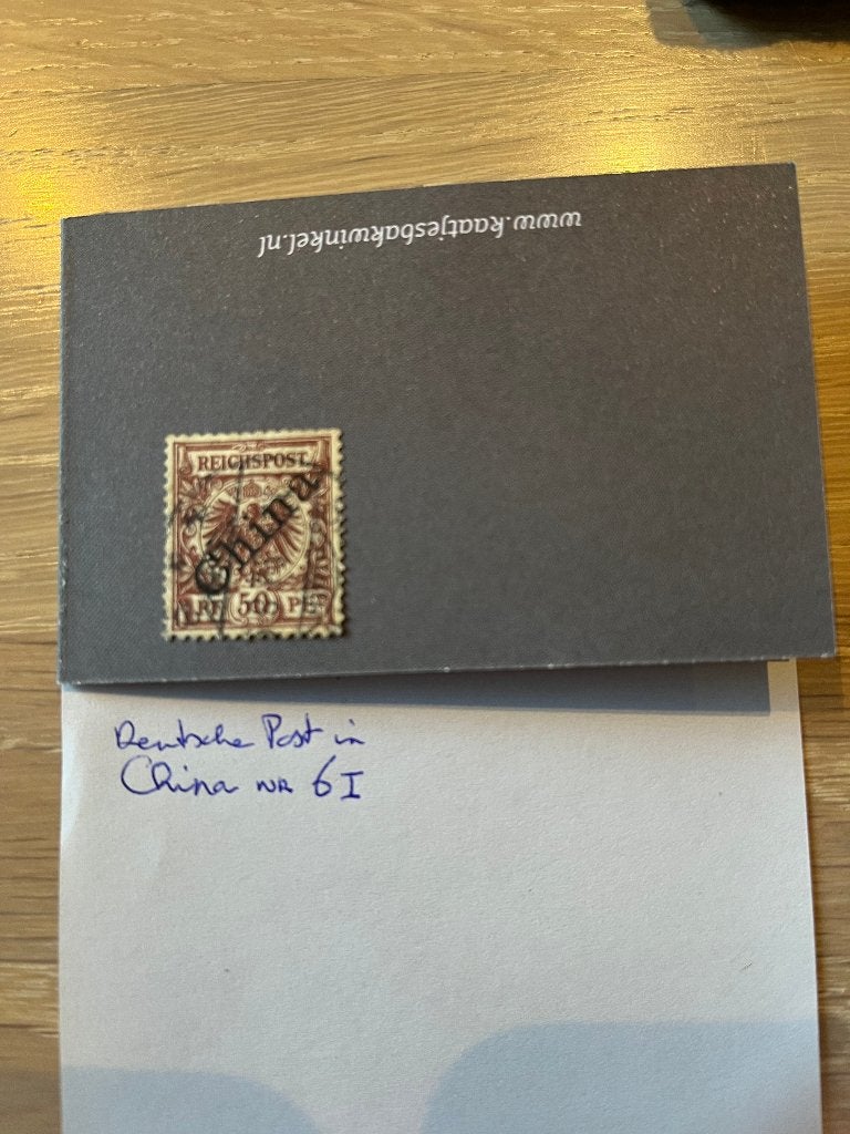 Deutsche Post China 6 I gestemped kolonie Deutsches Reich €4, Postzegels en Munten, Ophalen of Verzenden, Duitse Keizerrijk, Gestempeld