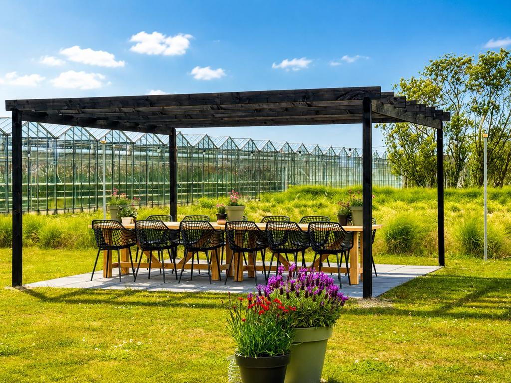 Robuuste XXL douglas tuintafel tuinverlichting plantenbak, Tuin en Terras, Ophalen of Verzenden, Nieuw, Rechthoekig, Hout