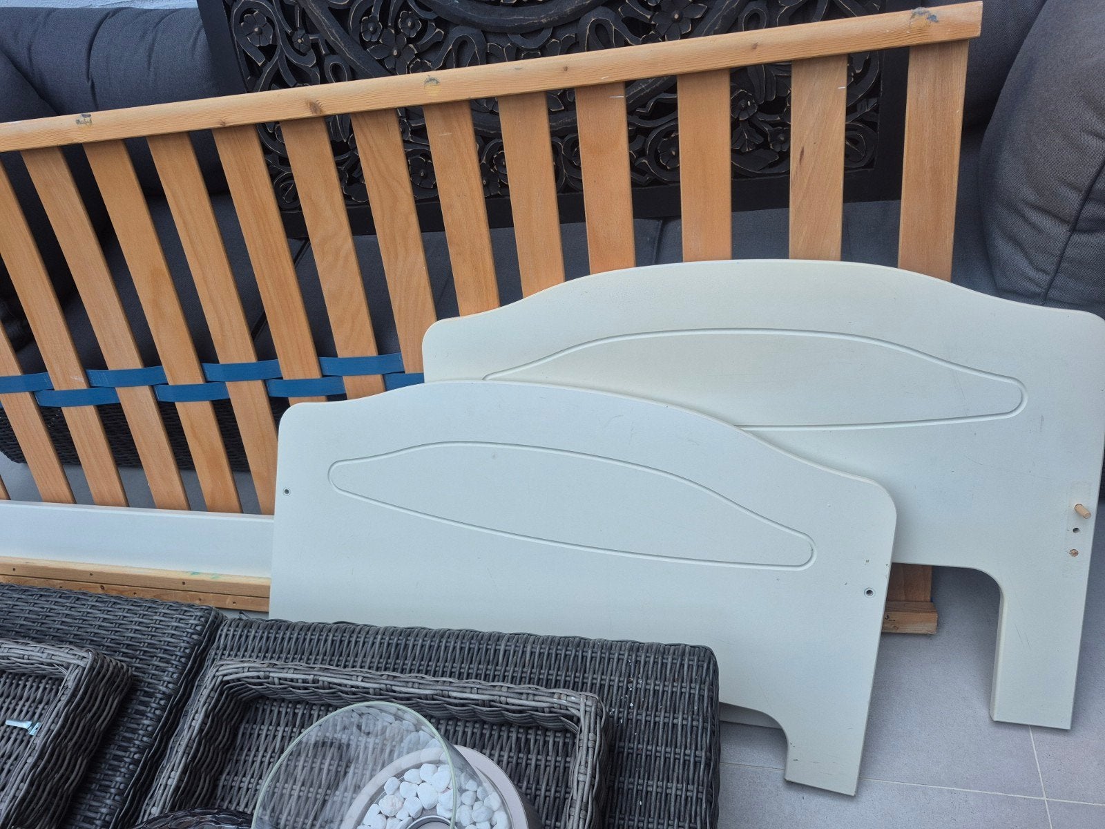 Eenpersoonsbed 90x200 met lattenbodem, Huis en Inrichting, Ophalen, Gebruikt, 90 cm, Eenpersoons