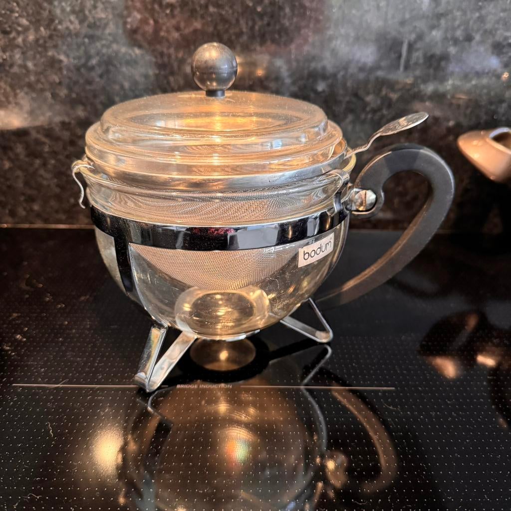 Bodum thee pot zeef, Ophalen of Verzenden, Gebruikt, Glas, Bodum
