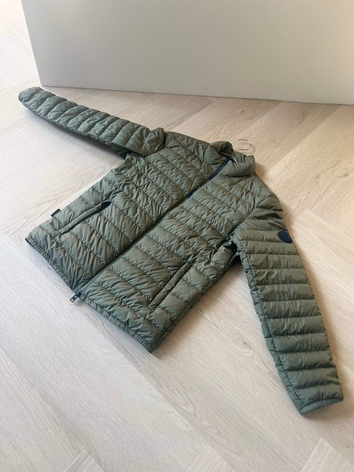 Woolrich tussenjas eendendons maat S, Kleding | Heren, Ophalen of Verzenden, Zo goed als nieuw, Maat 46 (S) of kleiner, Groen