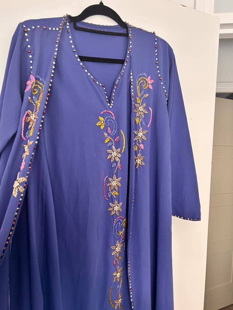 Luxe 2 delige kaftan caftan kimono takchita maat L, Ophalen of Verzenden, Zo goed als nieuw, Maat 38/40 (M), Overige typen