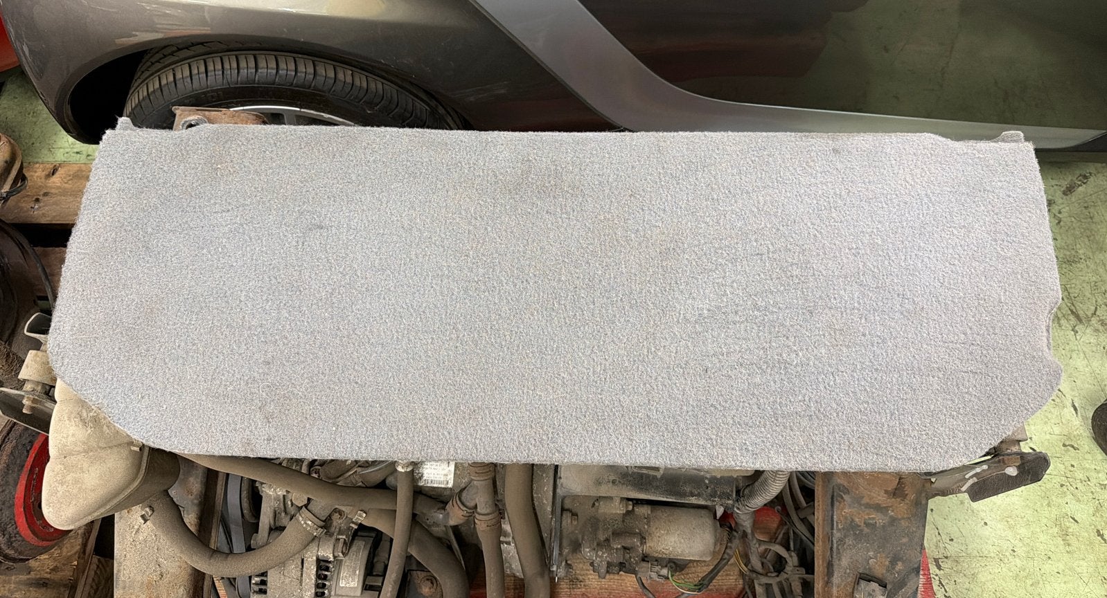 Smart Roadster mat tapijt voor boven de motor grijs, Ophalen of Verzenden, Gebruikt