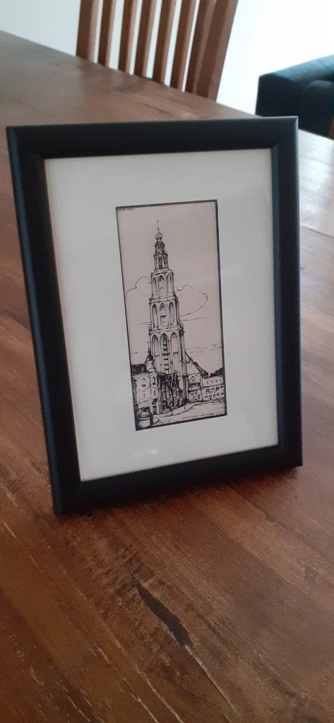 Anton Pieck Martinitoren Groningen 15x20, Ophalen of Verzenden, Voor 1940, Zo goed als nieuw, Overige onderwerpen