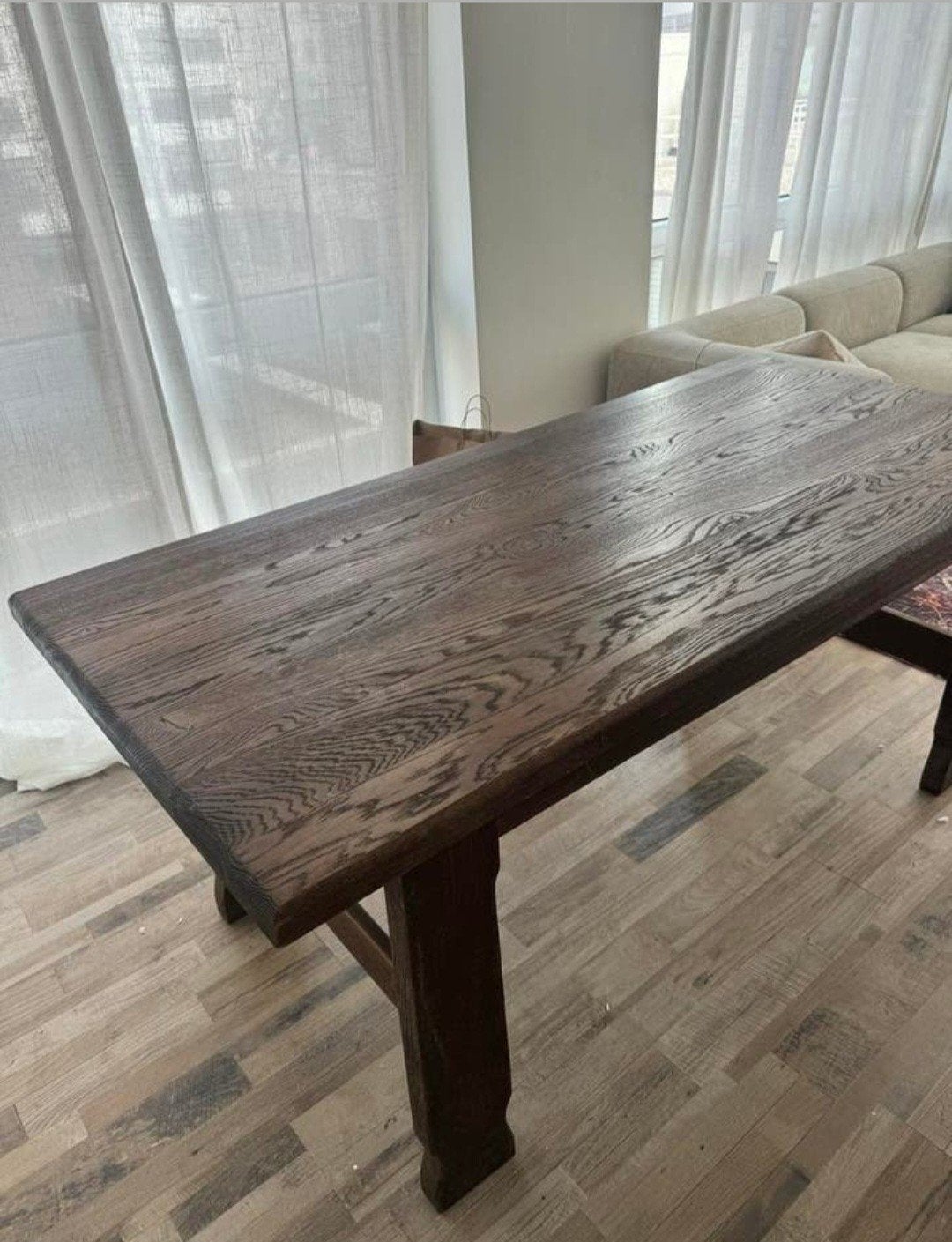 Robuuste houten eettafel - perfect voor gezellige diners, Huis en Inrichting, Tafels | Eettafels, Ophalen, Gebruikt, Eikenhout