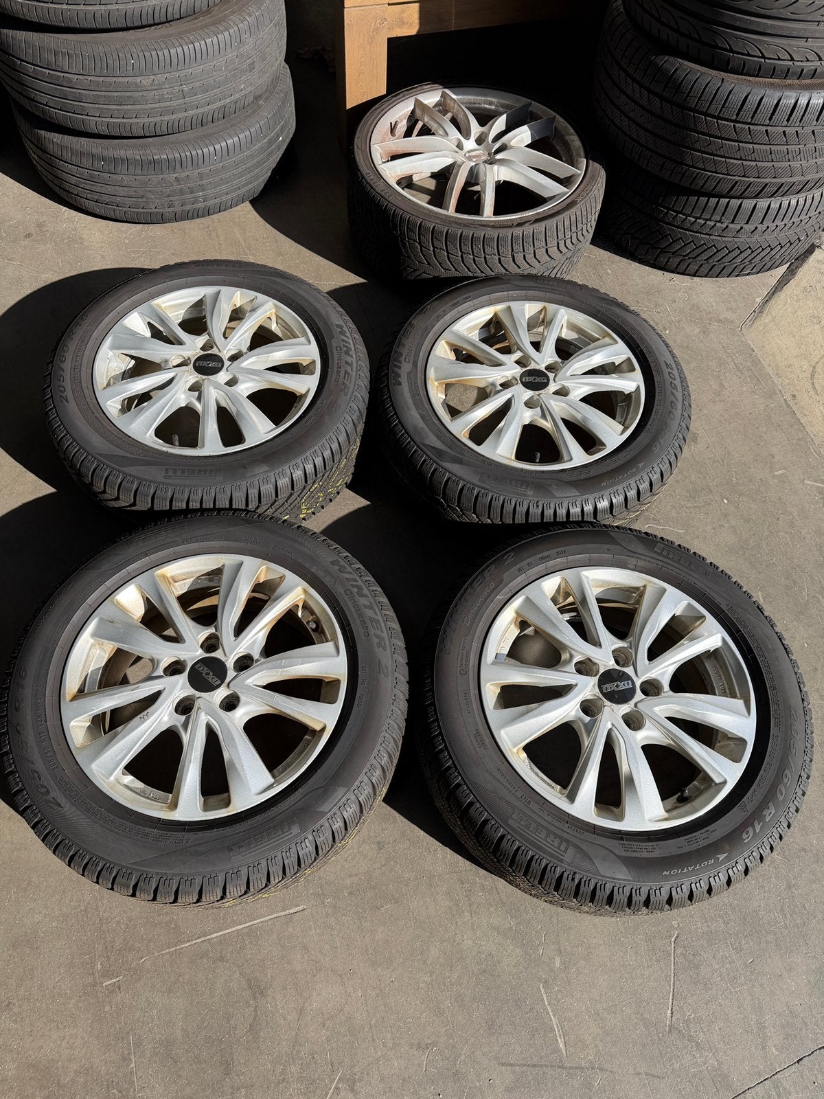 16 inch Mazda 3 winterset winterbanden 205 60 16, 16 inch, Banden en Velgen, 205 mm, Winterbanden