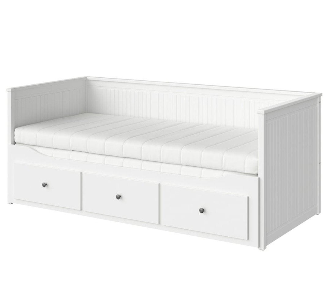 IKEA HEMNES Dagbed Wit met 3 Lades en Matrassen, Ophalen of Verzenden
