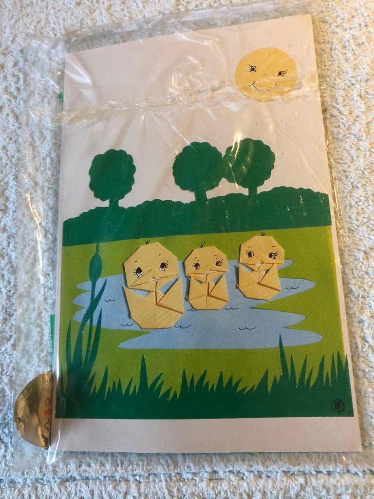 Origami wenskaart zelf maken., Hobby en Vrije tijd, Kaarten | Zelf maken, Ophalen of Verzenden, Zo goed als nieuw, Kerst, Overige typen