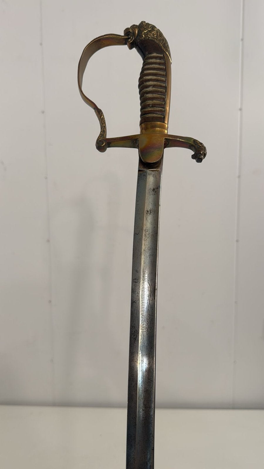 Antieke sabel met leeuwenkop - Zeldzaam verzamelobject, Zwaard of Sabel, Overige gebieden, ., Overige soorten