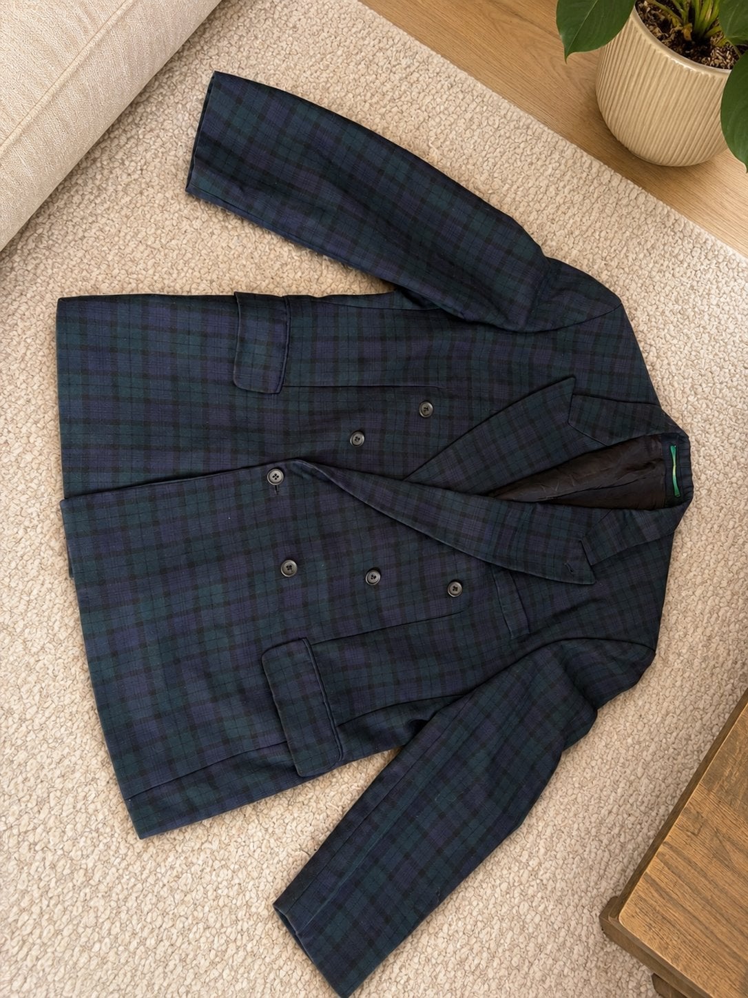 C&A Canda Kolbert - Geruit Colbert, Kleding | Heren, Kostuums en Colberts, Ophalen of Verzenden, Zo goed als nieuw, Blauw