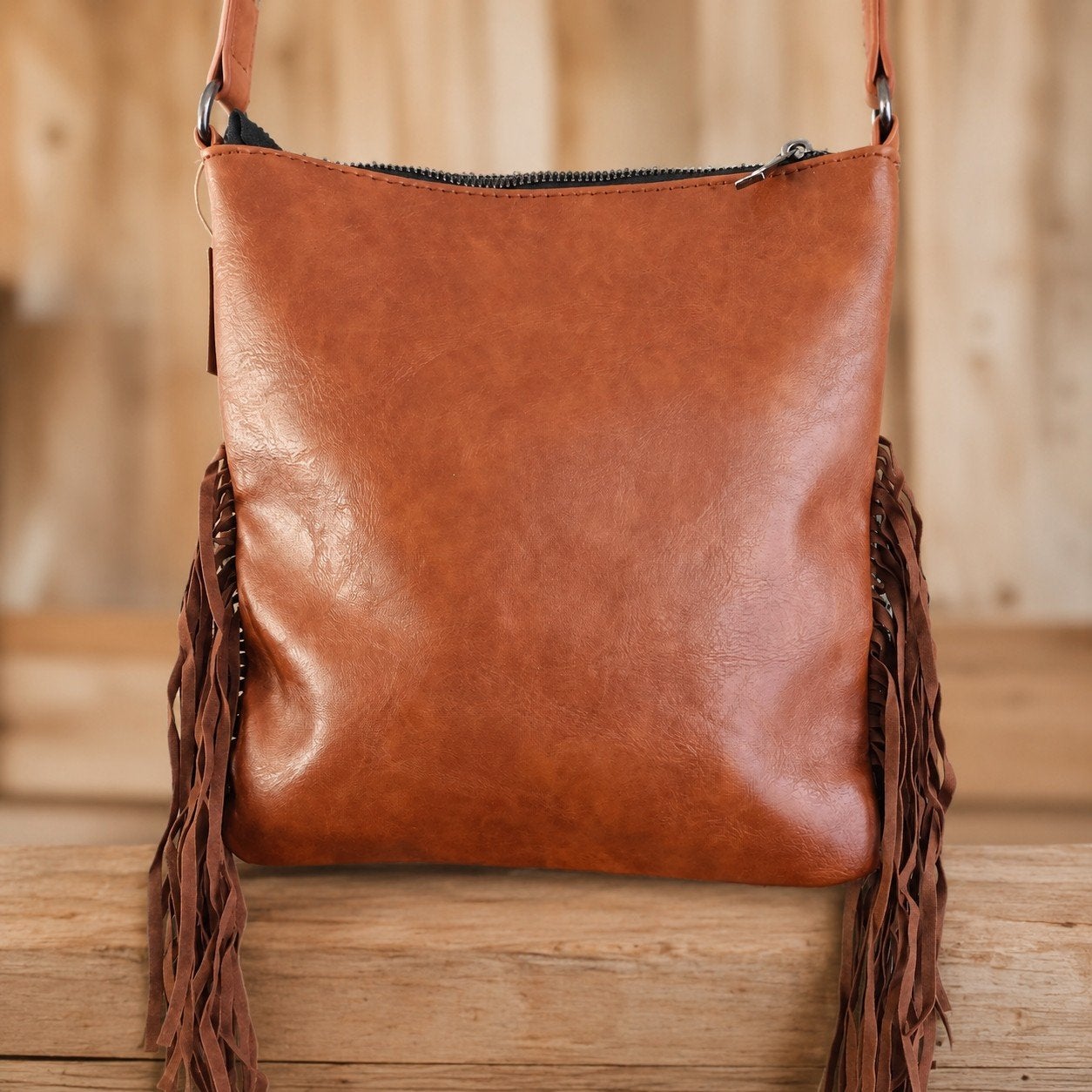 Western stijl schouder tasje., Bruin, Schoudertasje, Nieuw, Ophalen of Verzenden