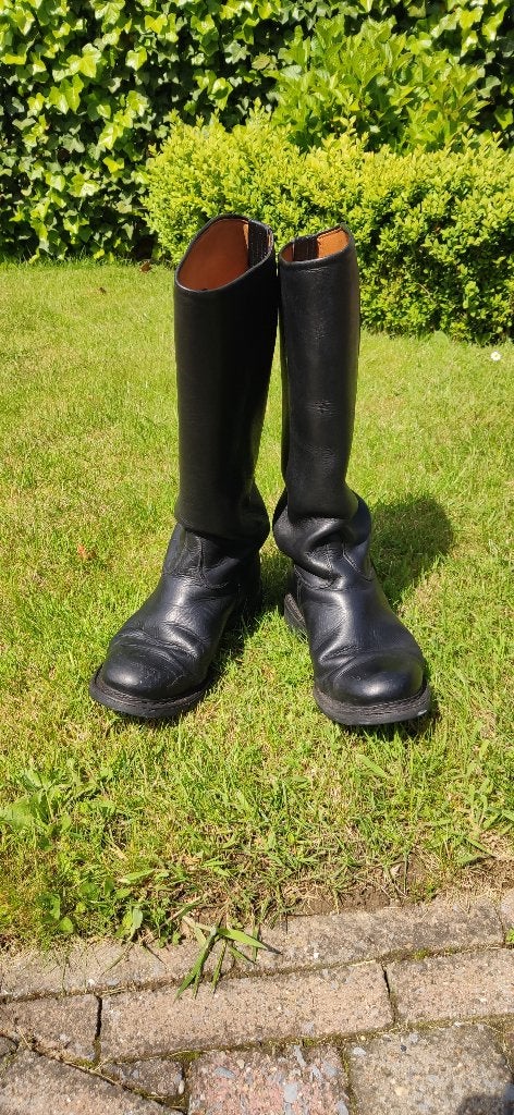 Gedragen, zwarte, lederen rijlaarzen, maat 42, merk Derby, Dieren en Toebehoren, Gebruikt, Dressuur, Dames, Ophalen of Verzenden
