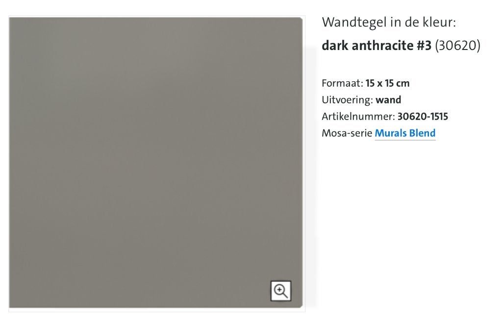 Partij Mosa wandtegels in div. kleuren Mural Blend serie, Doe-het-zelf en Verbouw, Tegels, Ophalen, Nieuw, Minder dan 20 cm, Minder dan 20 cm