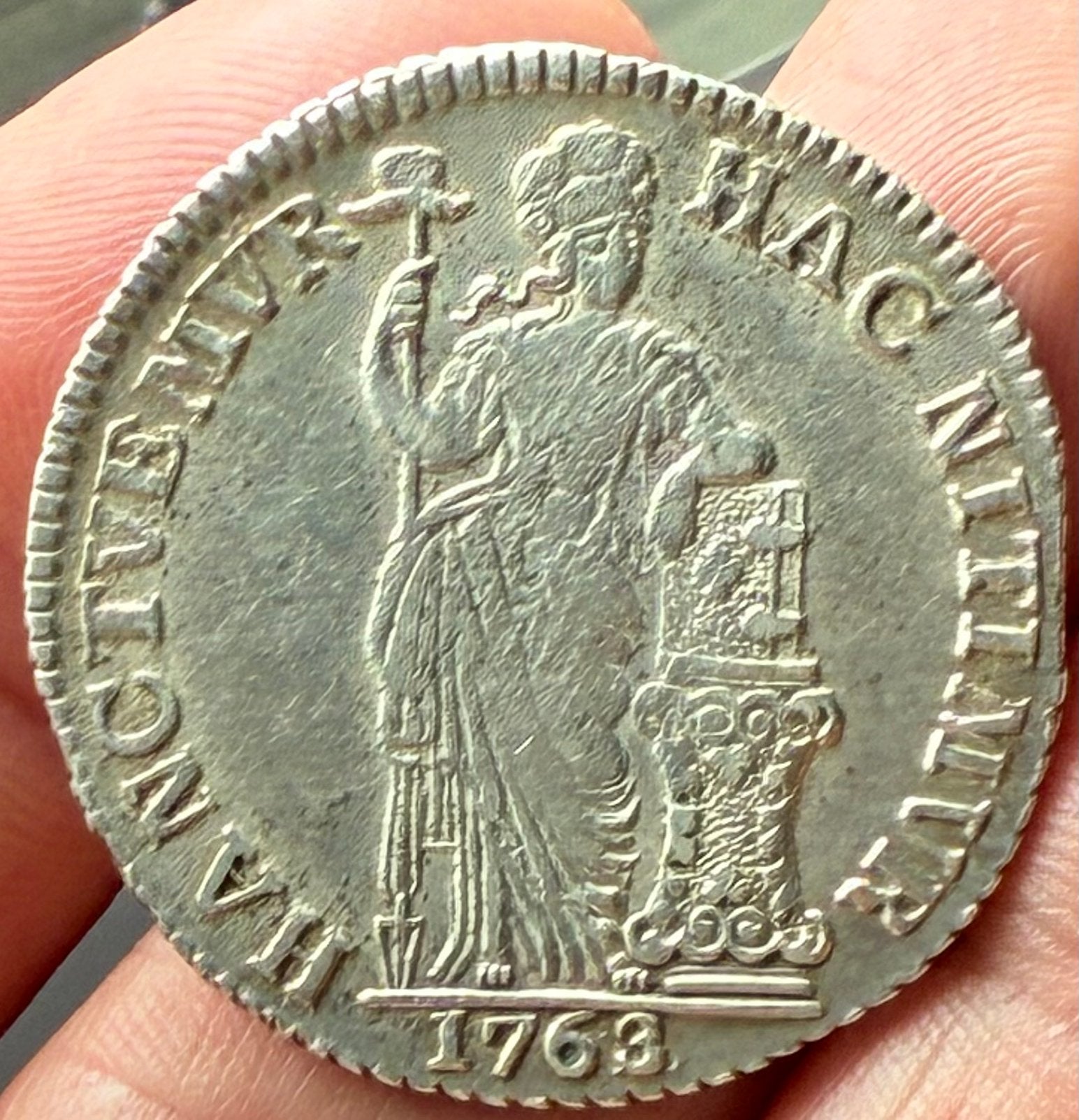 West-Friesland, zeldzame 1 gulden 1763/62 overslag, Postzegels en Munten, Munten | Nederland, Ophalen of Verzenden, Vóór koninkrijk