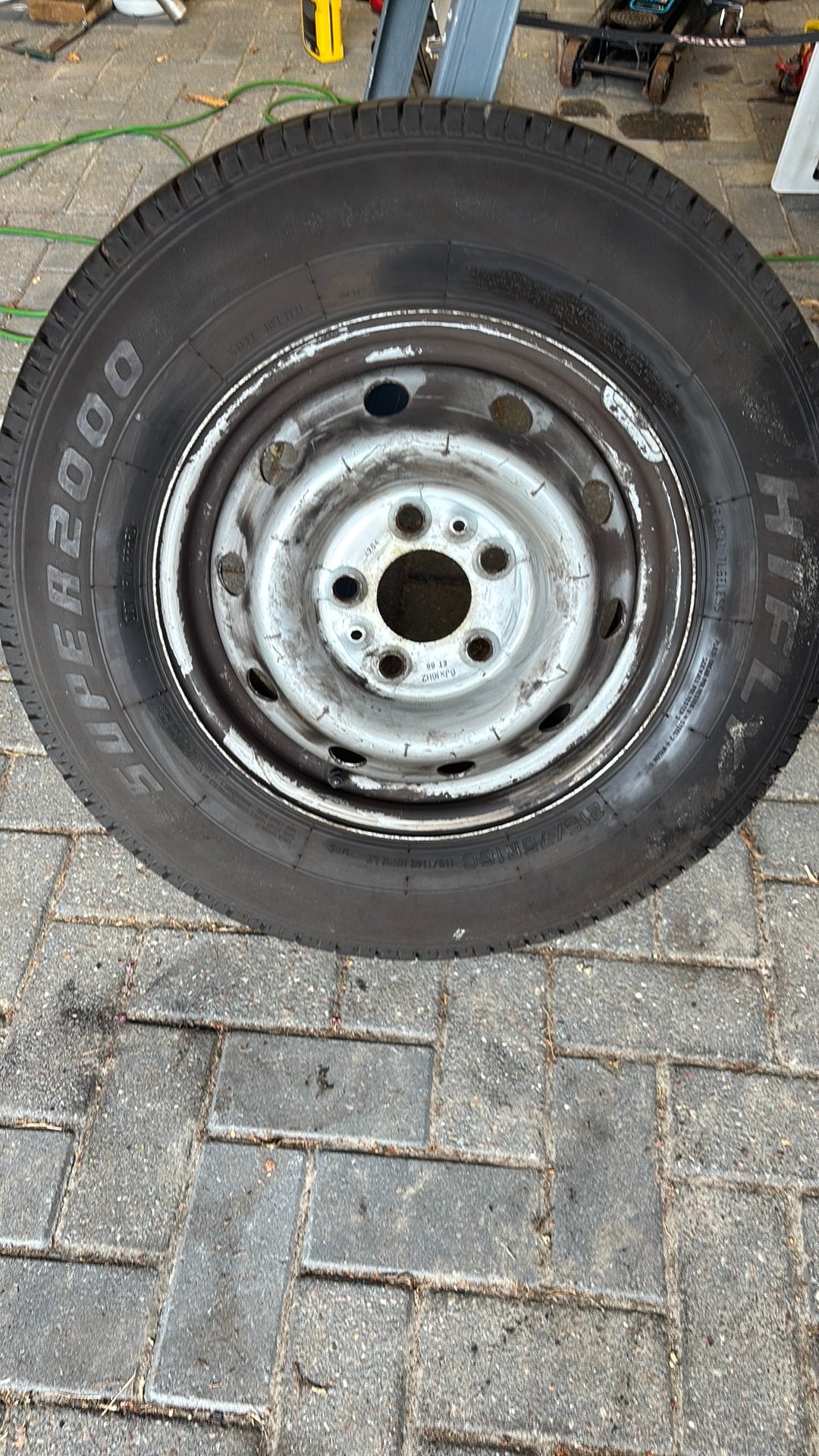 Band met velg voor camper, Ophalen, Gebruikt