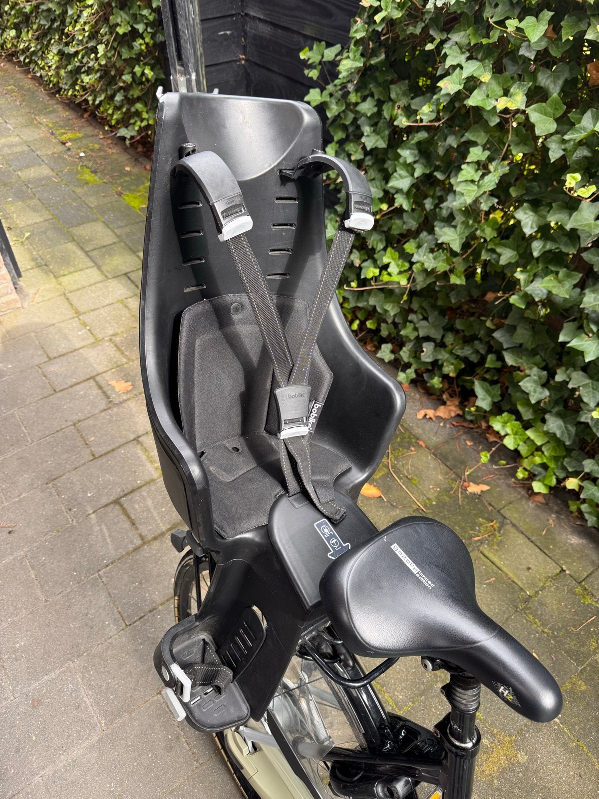 Bobike Exclusive Tour Fietszitje Achter - Zwart, Ophalen, Achterzitje, 9 t/m 18 kg, Gebruikt