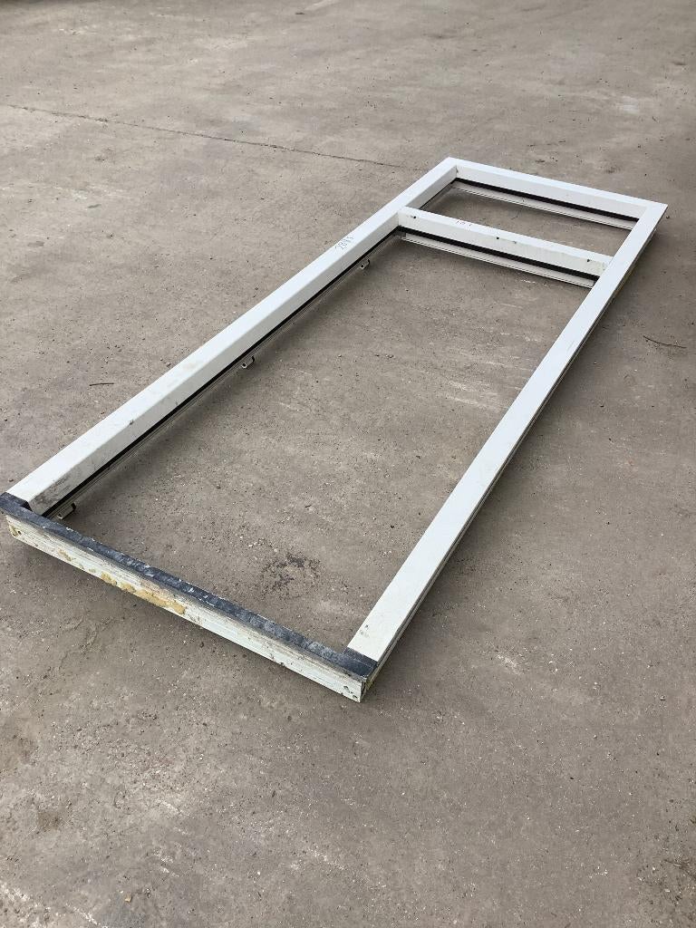 Kunststof kozijn met buitendeur en bovenlicht (gebruikt), Kunststof, Gebruikt, Buitendeur, .