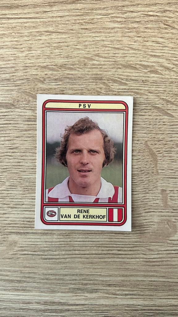 Panini Voetbal 80 plaatje Rene van de Kerkhof PSV, Verzenden, Gebruikt, Plaatje