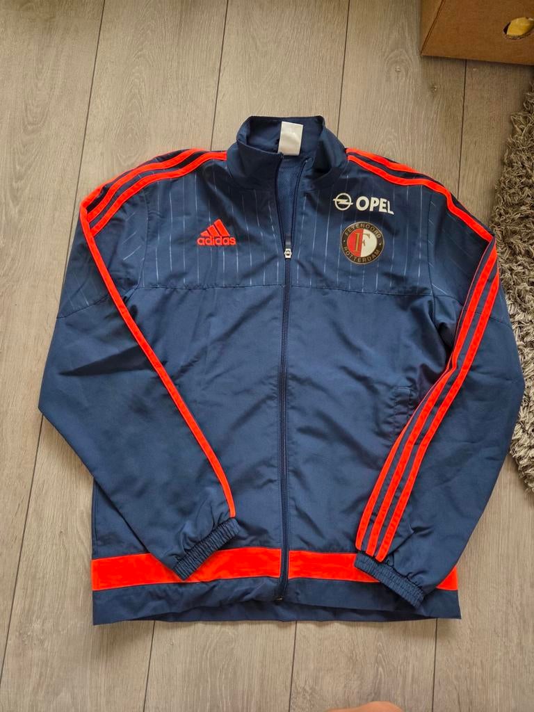 Feyenoord Adidas Trainingsvest - Maat S, Blauw, Ophalen of Verzenden, Zo goed als nieuw, Adidas