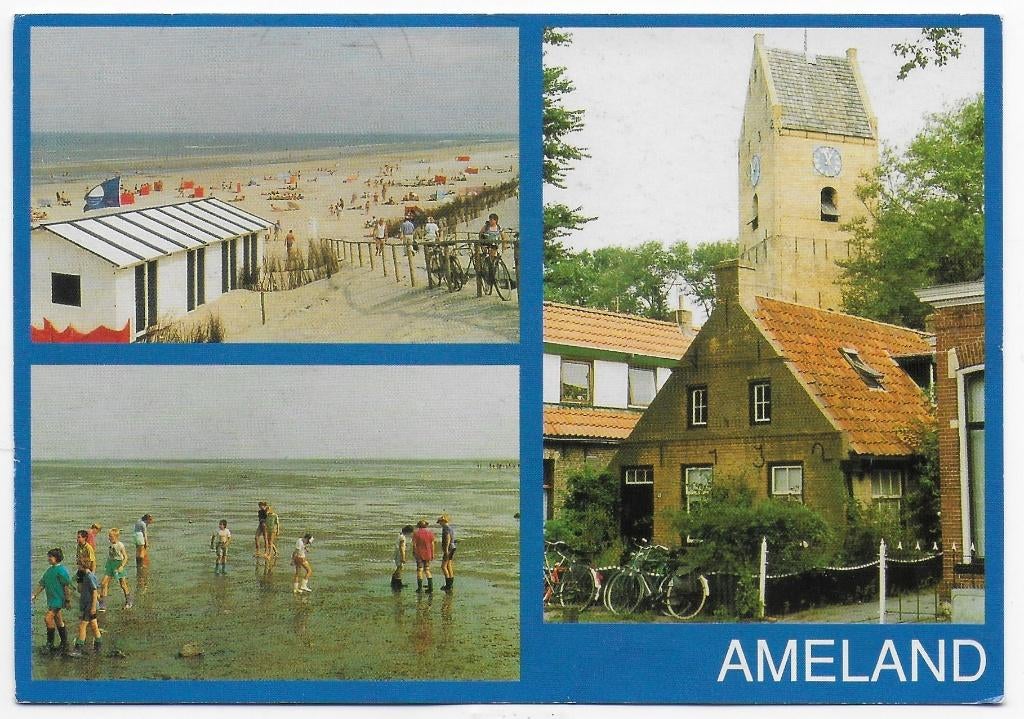 Ameland Gelopen Ansichtkaart ( B6137 ), Ophalen of Verzenden, 1980 tot heden, Gelopen, Waddeneilanden