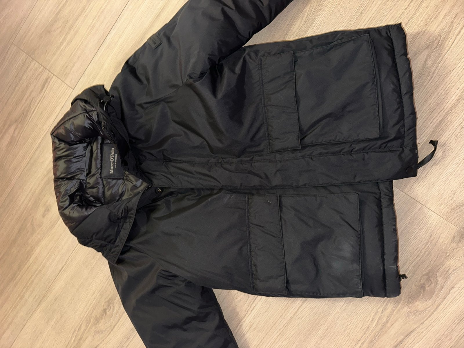 Marc O'Polo winterjas, zwart, maat S, Kleding | Heren, Ophalen of Verzenden, Zo goed als nieuw, Maat 46 (S) of kleiner, Zwart