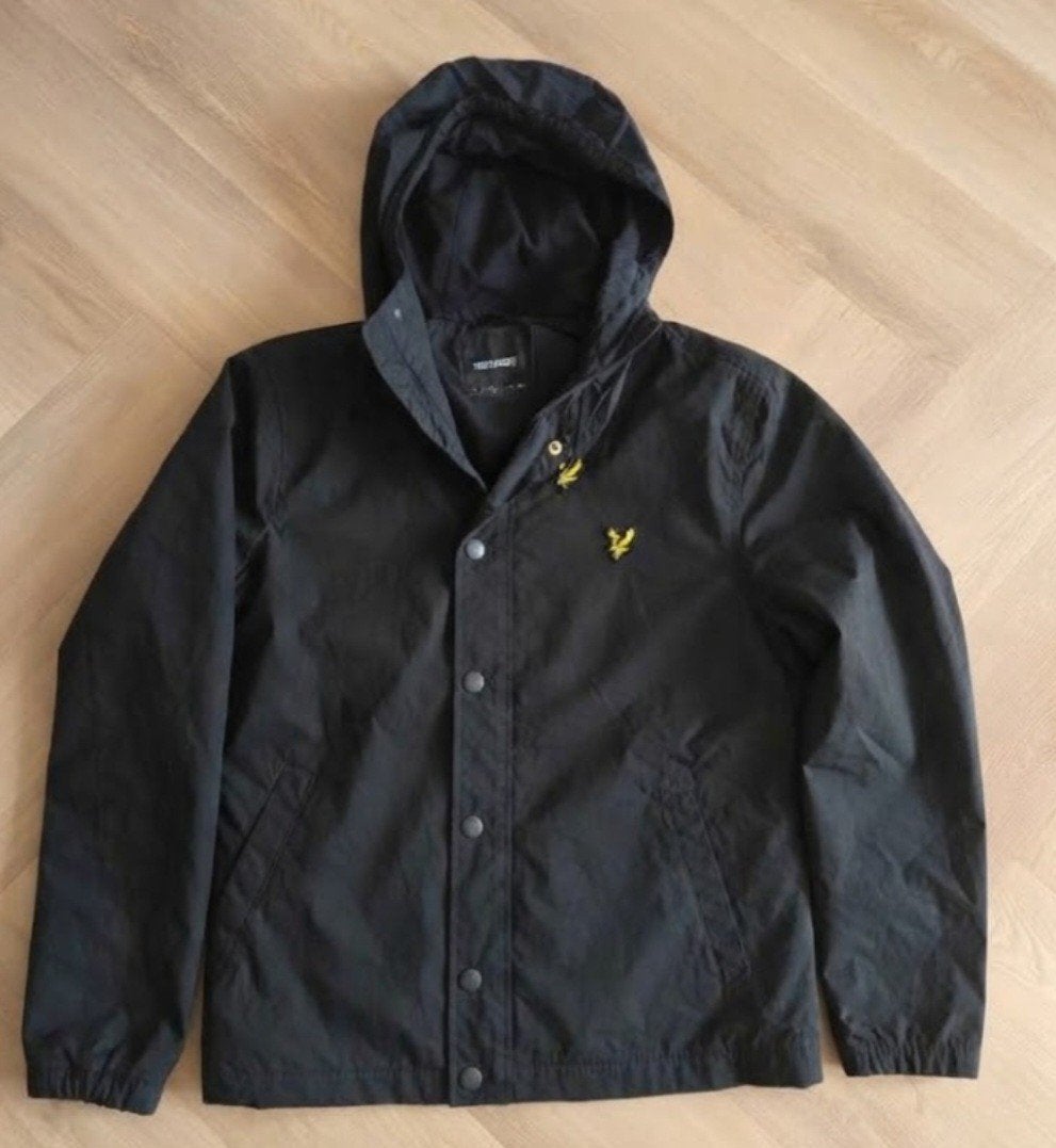 Lyle & Scott Zwarte Jas met Capuchon - Maat M, Maat 48/50 (M), Zwart, Ophalen of Verzenden, Zo goed als nieuw