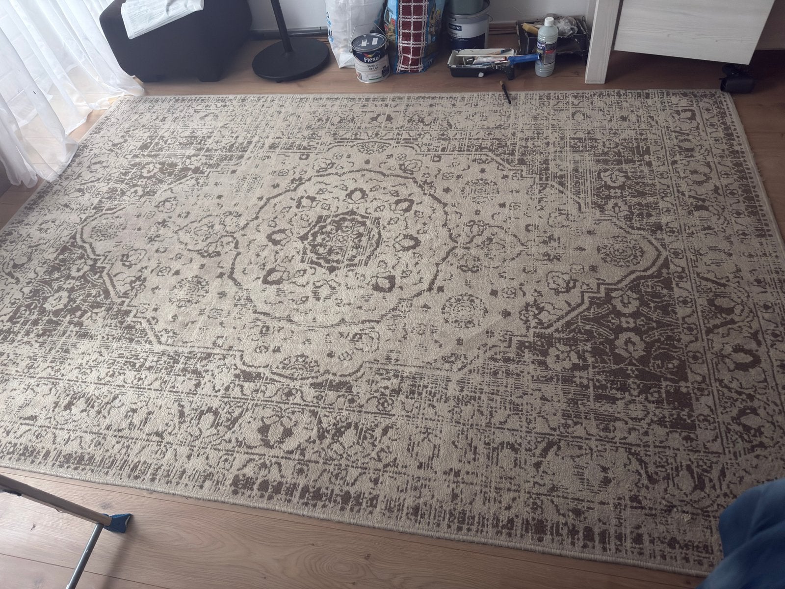 Vloerkleed, Ophalen, Beige, 200 cm of meer, Zo goed als nieuw