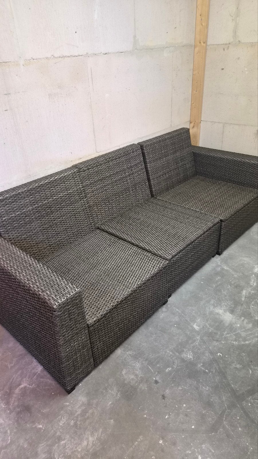 Wicker Loungeset met Opbergruimte - Zo goed als nieuw, Ophalen of Verzenden, Zo goed als nieuw, Wicker