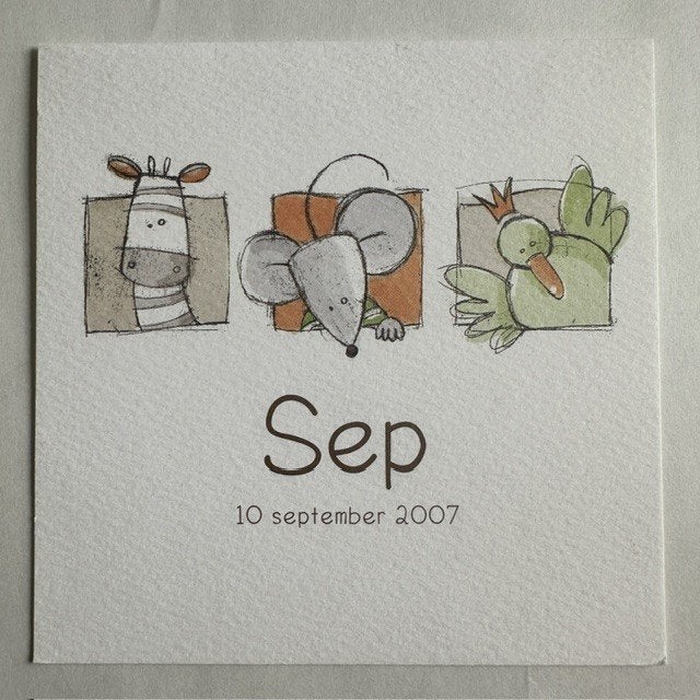 Geboortekaartje  Sep 10-9-2007 , Buromac, Ophalen of Verzenden, 2000 tot heden, Geboortekaartje