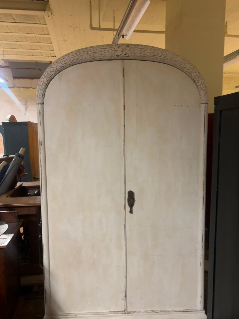 Antieke brocante boogkast, Huis en Inrichting, Kasten | Boekenkasten, Ophalen, Gebruikt, 50 tot 100 cm, Minder dan 100 cm