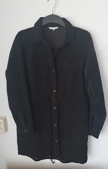 Lange omslagblouse maat M, Maat 38/40 (M), Zwart, Ophalen of Verzenden, Gedragen