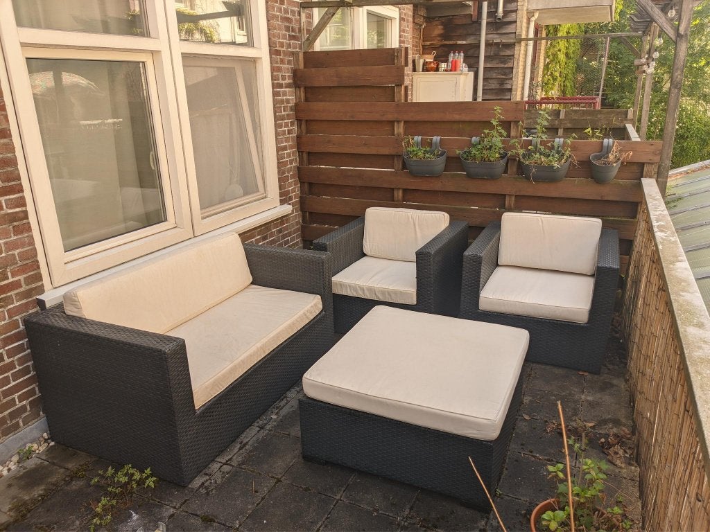 Originele Hartman Loungeset (Bank, 2 Stoelen, Hocker), Ophalen, 4 zitplaatsen, Kunststof, Gebruikt