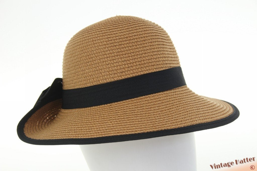 Visor-achtige zomerhoed Mlle Citron beige bruin 54-57 nieuw, Hoed, Mademoiselle Citron, Nieuw, One size fits all