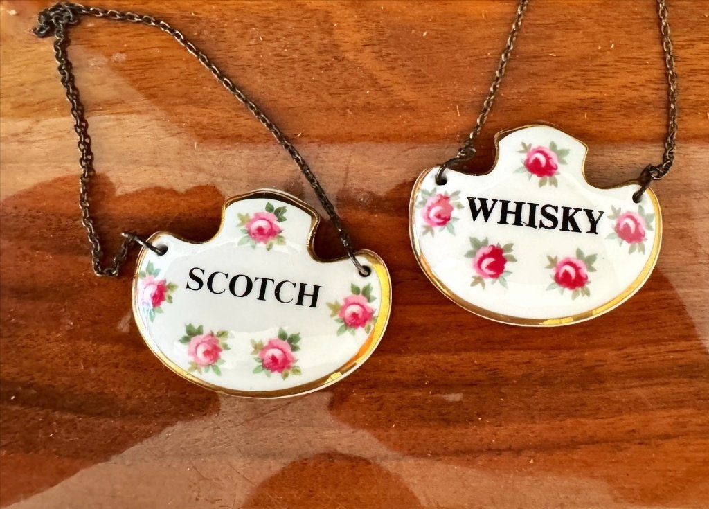 Royal Adderley Decanteer labels Whisky Scotch Porselein, Ophalen of Verzenden
