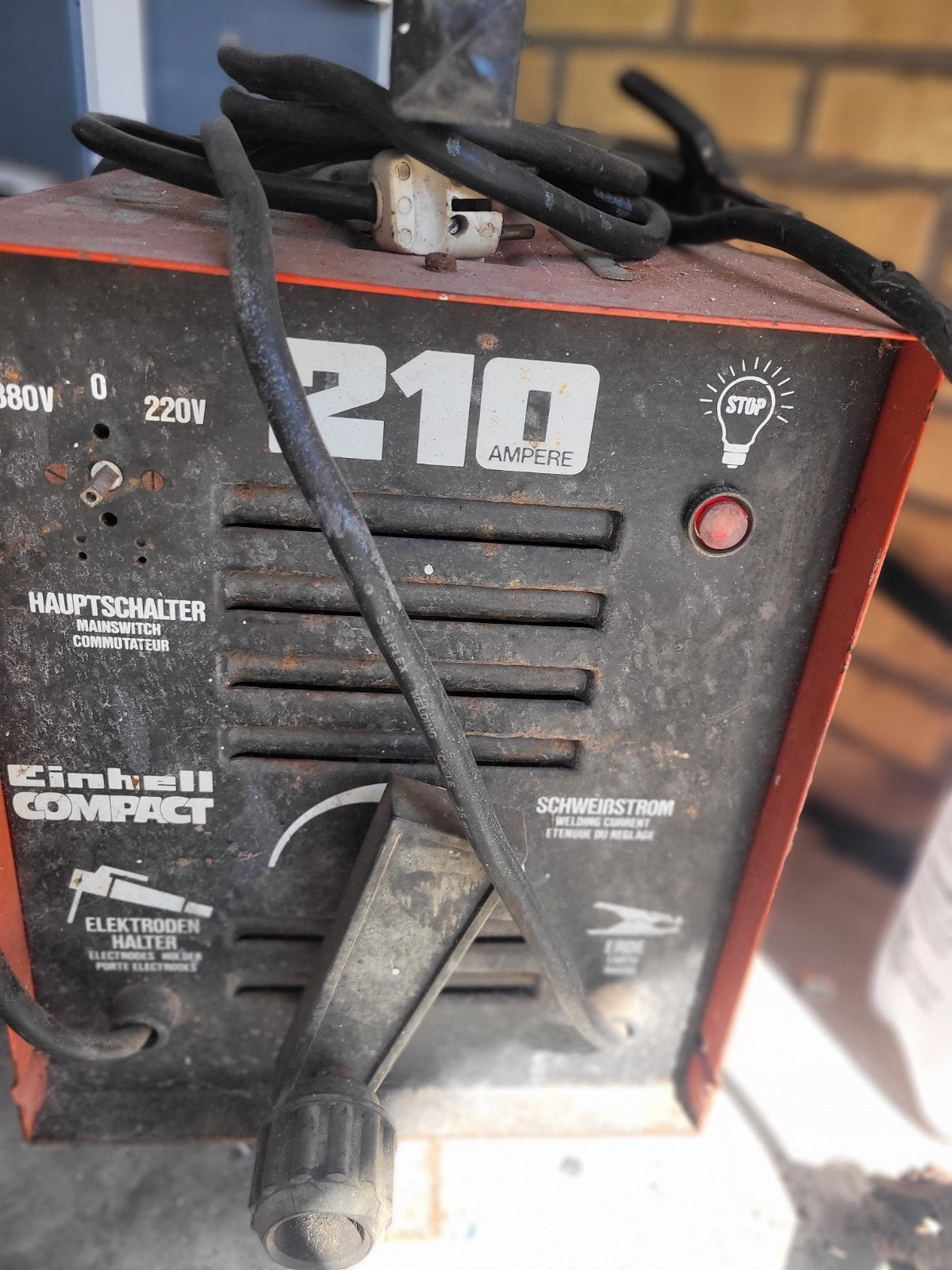 Einhell Compact 210 Ampère Lasapparaat met toebehoren, Ophalen, Gebruikt, 150 tot 250 ampère, Elektroden
