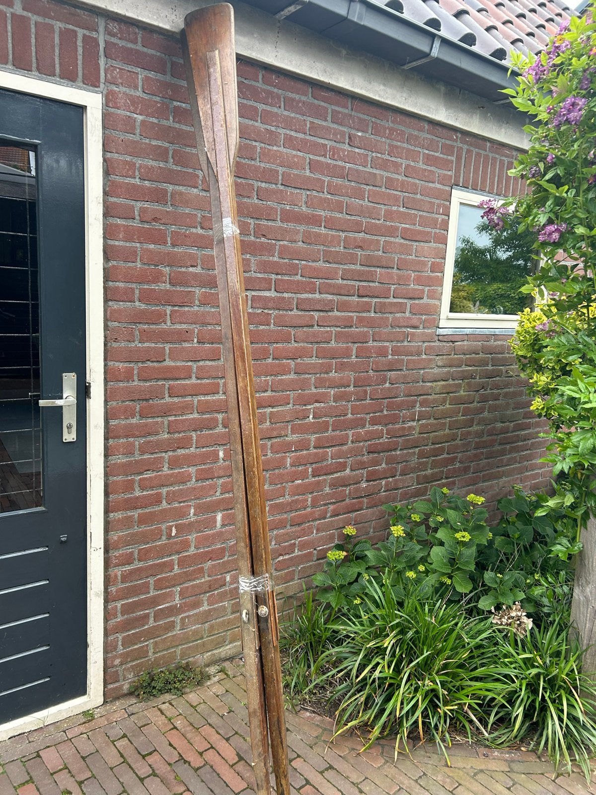 Vintage Houten Roeispaan / Peddel, Ophalen of Verzenden, Gebruikt, Enkelbladige peddel