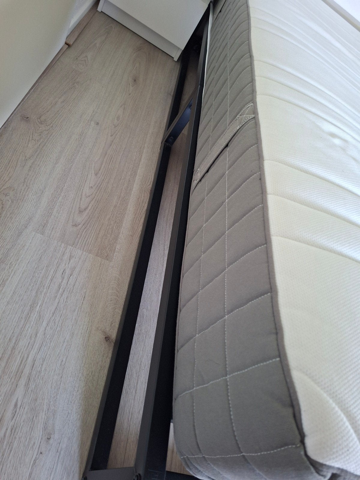 Origineel metalen Emma bed, Ophalen, Gebruikt, Zwart, Tweepersoons