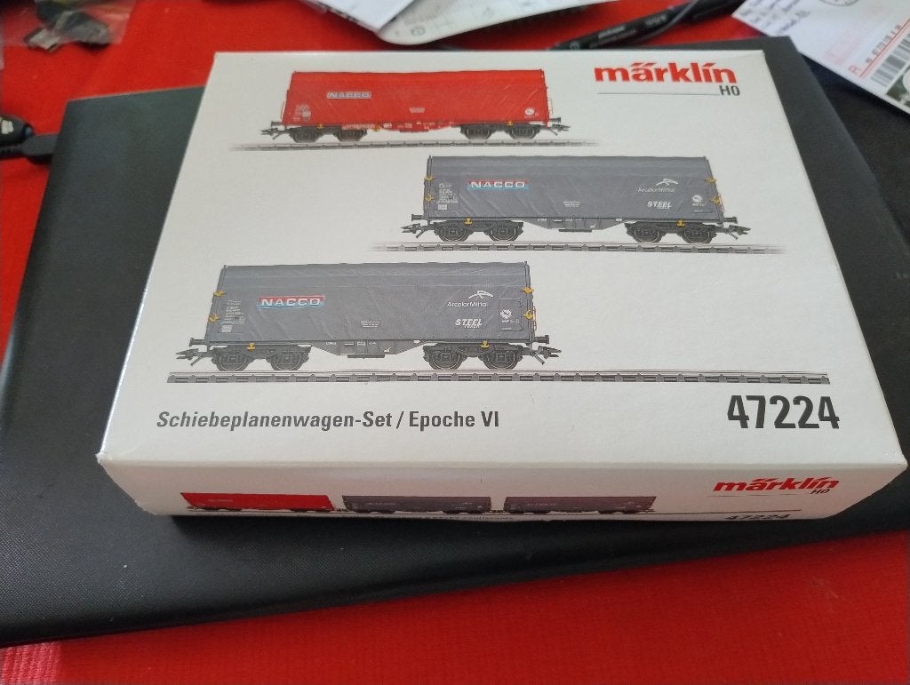 Märklin 47224 – 3-delige Set "NACCO" NL NIEUW, Wisselstroom, Ophalen of Verzenden, Märklin, Nieuw