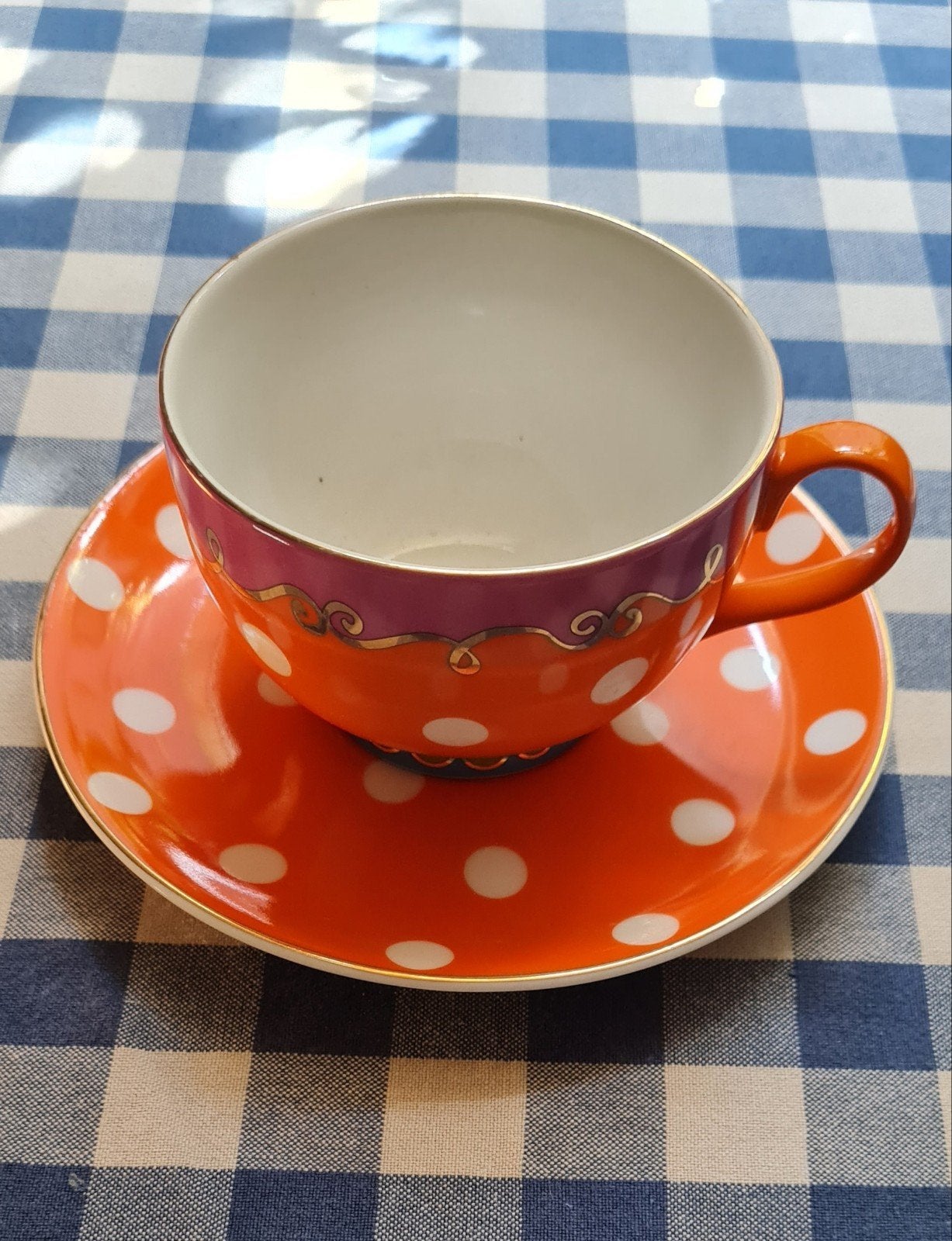 Kop en schotel Oilily, Ophalen of Verzenden, Zo goed als nieuw, Porselein, Kop en/of schotel