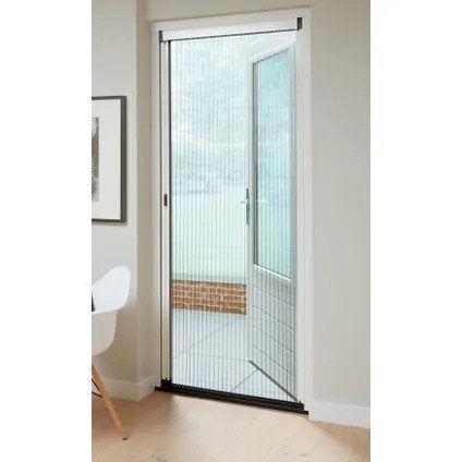 Bruynzeel Plissé Hordeur S900 - Wit, Ophalen, Kunststof, 80 tot 100 cm, 215 cm of meer