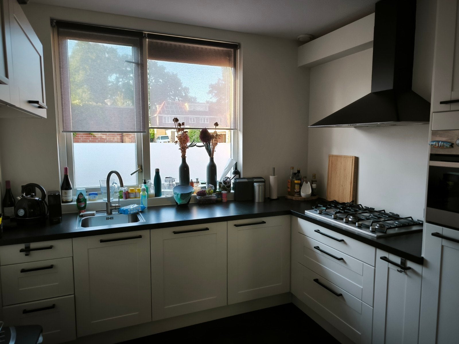 Keuken, Ophalen, Gebruikt, Wit, Hoekkeuken