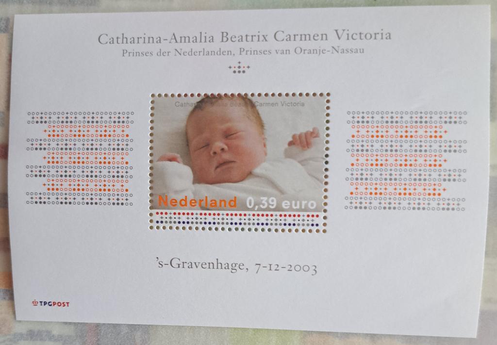 Blok – Geboorte Prinses AMALIA 2003, Ophalen of Verzenden, Postfris
