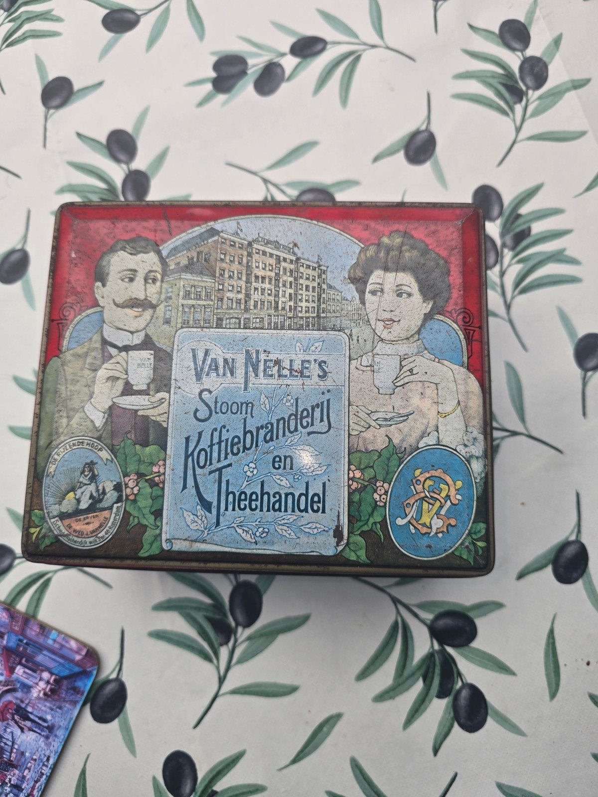Vintage Van Nelle's Koffiebranderij en Theehandel Blik, Ophalen of Verzenden