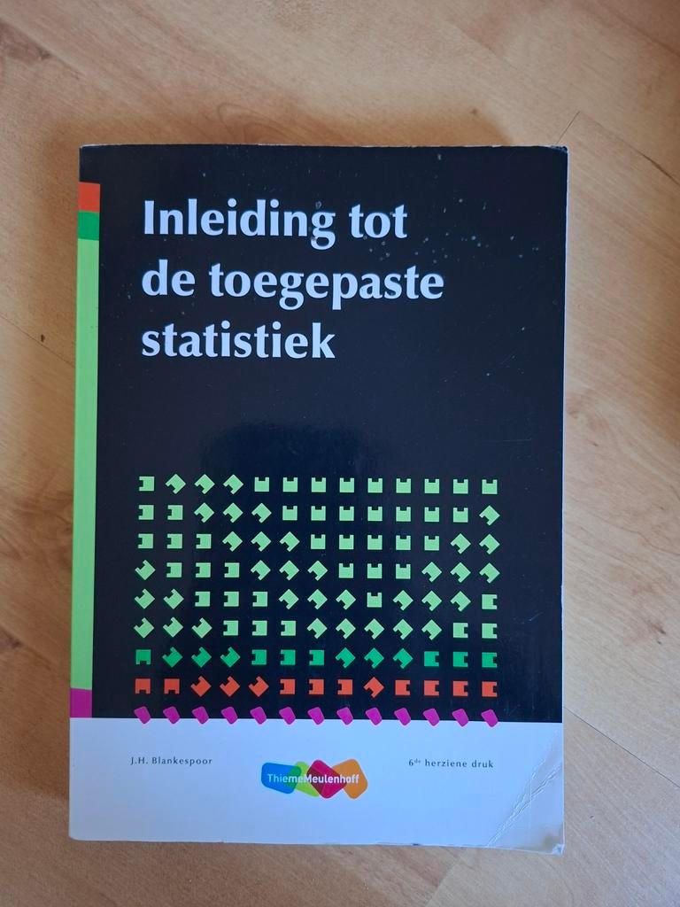 Inleiding tot de toegepaste statistiek - J.H. Blankespoor, Gelezen, J.H. Blankespoor, Beta, HBO